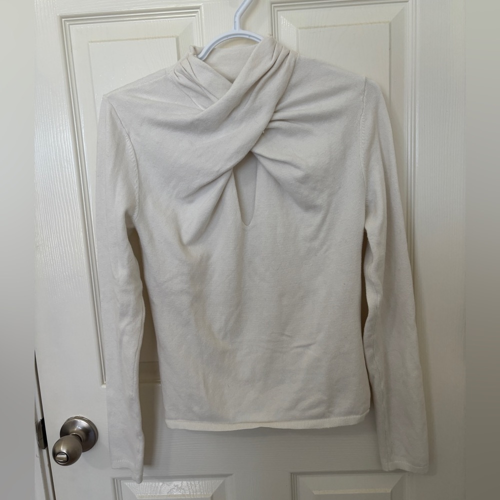 Abercrombie & Fitch Cream Twist Neck Sweater